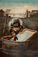 postcard 1905 by F.H. Nowell, # 1997 - Mickaninnies' Laundry, Alaska