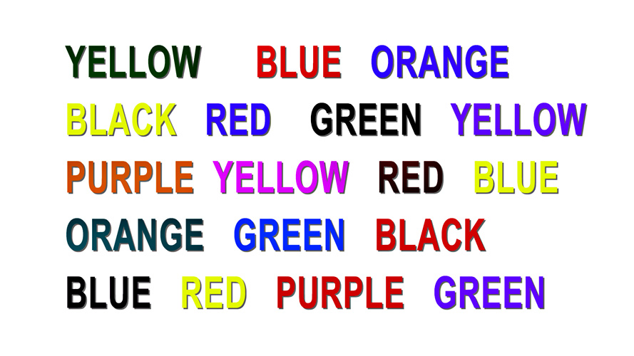 Reading colours false