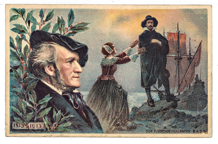 Wagner postcard Der Fliegende Holländer