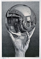 course: I Can See, chapter: Art Classes, lesson: Self Portraits, artist: M.C. Escher